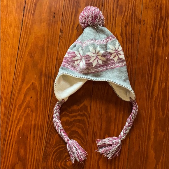 unknown Accessories - Scandinavian ski hat NWOT gray pink white